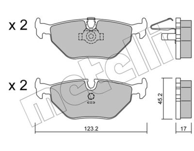 Brake Pad Set, disc brake METELLI 22-0210-0