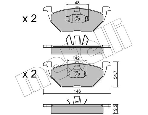 METELLI 22-0211-1 Brake Pad Set, disc brake