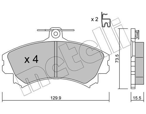 METELLI 22-0216-0 Brake Pad Set, disc brake