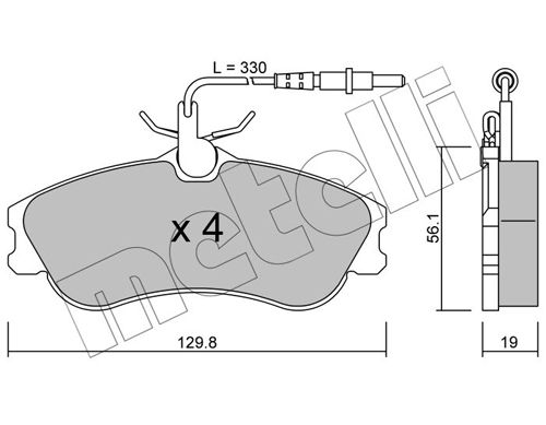 METELLI 22-0217-0 Brake Pad Set, disc brake
