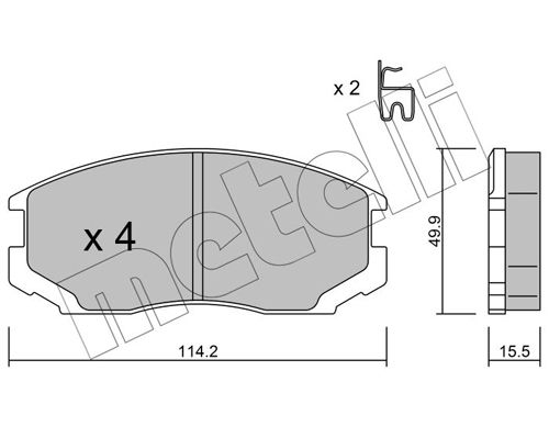 METELLI 22-0221-1 Brake Pad Set, disc brake
