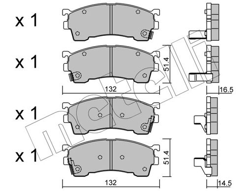 METELLI 22-0223-0 Brake Pad Set, disc brake