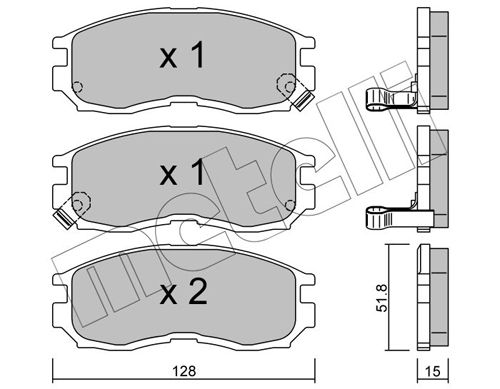 METELLI 22-0224-0 Brake Pad Set, disc brake