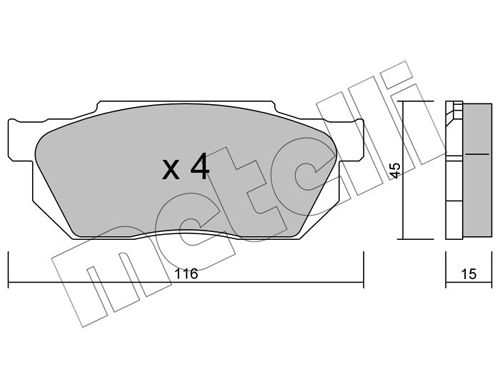 METELLI 22-0247-0 Brake Pad Set, disc brake