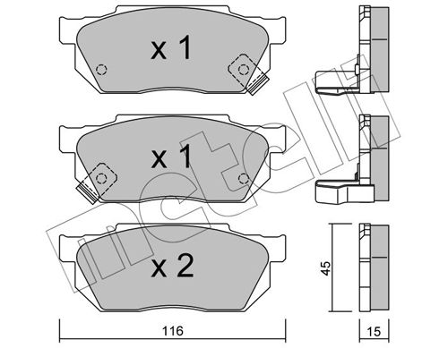 METELLI 22-0247-1 Brake Pad Set, disc brake