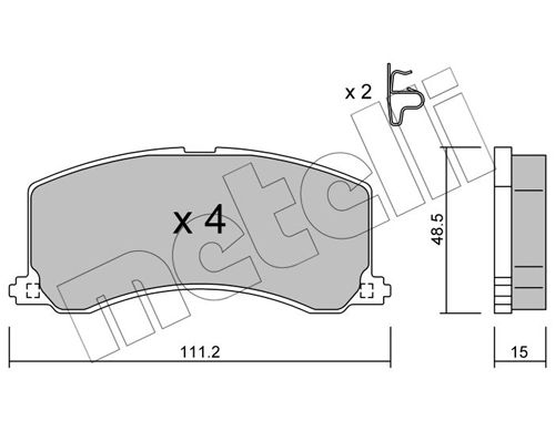 METELLI 22-0248-0 Brake Pad Set, disc brake