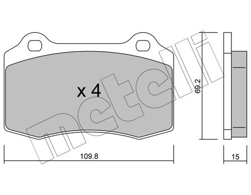 METELLI 22-0251-2 Brake Pad Set, disc brake