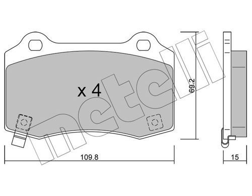 METELLI 22-0251-6 Brake Pad Set, disc brake