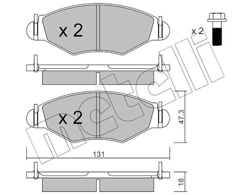 METELLI 22-0254-1 Brake Pad Set, disc brake