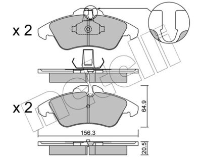 Brake Pad Set, disc brake METELLI 22-0256-1