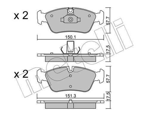 METELLI 22-0260-0 Brake Pad Set, disc brake