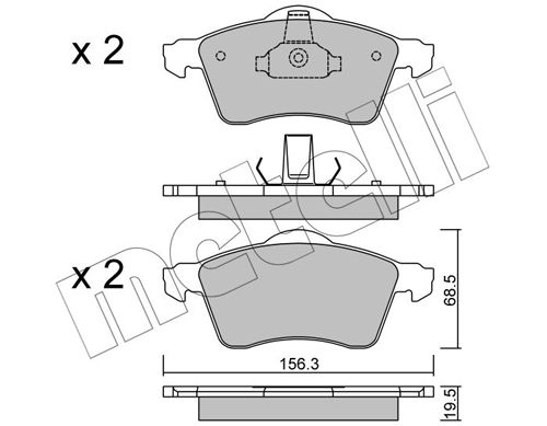 METELLI 22-0263-0 Brake Pad Set, disc brake