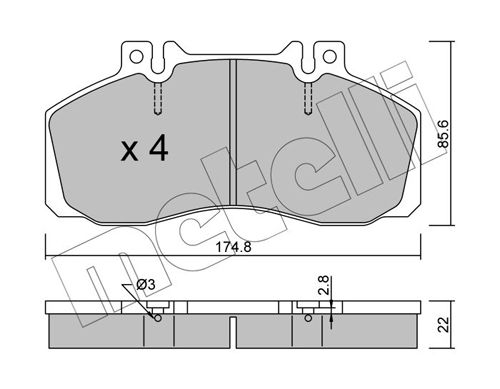METELLI 22-0267-0 Brake Pad Set, disc brake