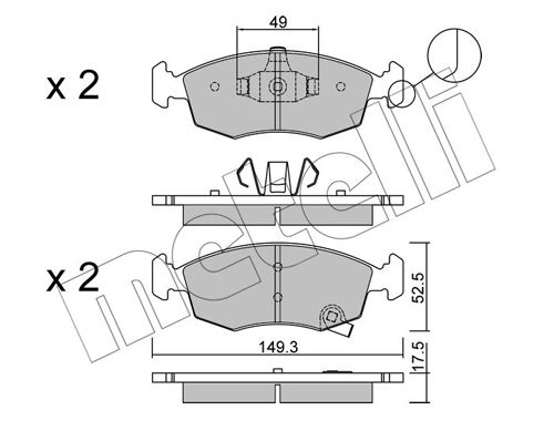 METELLI 22-0274-5 Brake Pad Set, disc brake