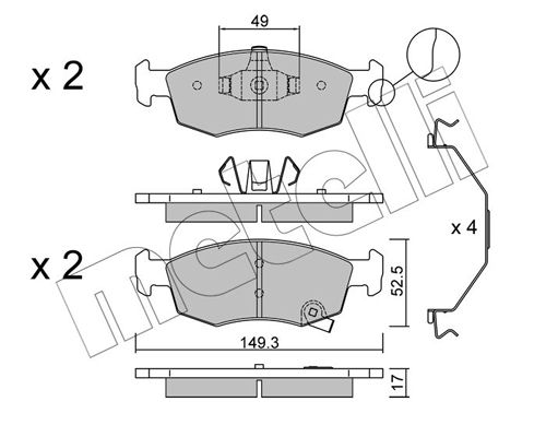 METELLI 22-0274-6 Brake Pad Set, disc brake
