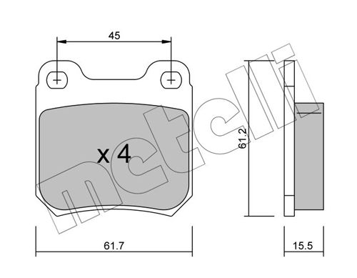 METELLI 22-0275-0 Brake Pad Set, disc brake