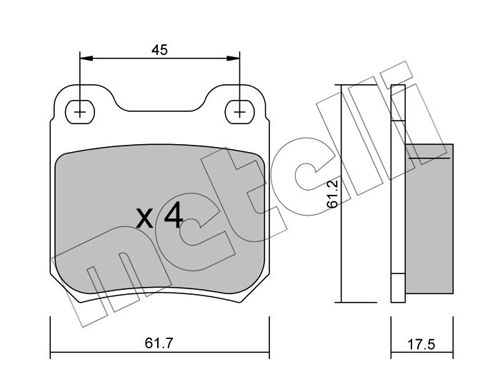 METELLI 22-0275-1 Brake Pad Set, disc brake