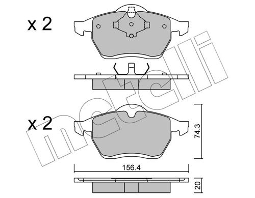 METELLI 22-0279-0 Brake Pad Set, disc brake