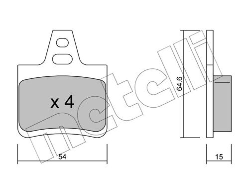 METELLI 22-0285-0 Brake Pad Set, disc brake