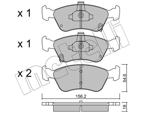 METELLI 22-0287-0 Brake Pad Set, disc brake