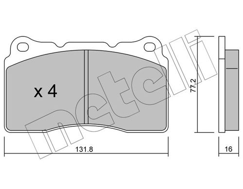 METELLI 22-0288-1 Brake Pad Set, disc brake