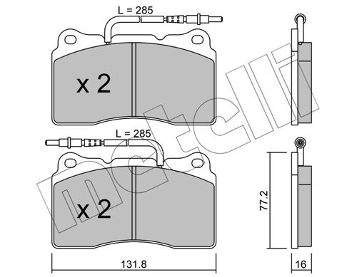 METELLI 22-0288-2 Brake Pad Set, disc brake
