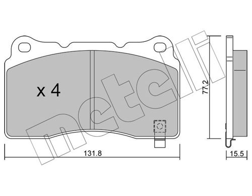 METELLI 22-0288-8 Brake Pad Set, disc brake