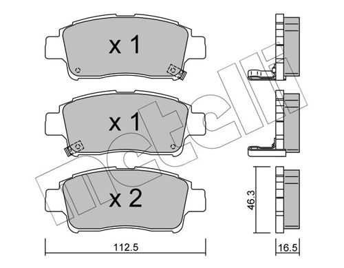 METELLI 22-0292-0 Brake Pad Set, disc brake