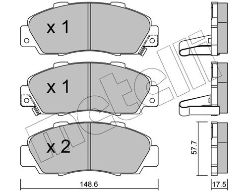 METELLI 22-0298-0 Brake Pad Set, disc brake