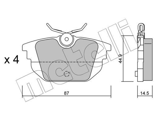 METELLI 22-0299-0 Brake Pad Set, disc brake
