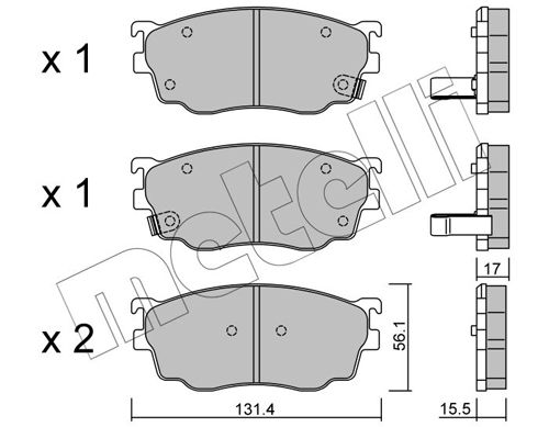METELLI 22-0301-0 Brake Pad Set, disc brake