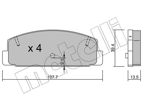 METELLI 22-0302-1 Brake Pad Set, disc brake