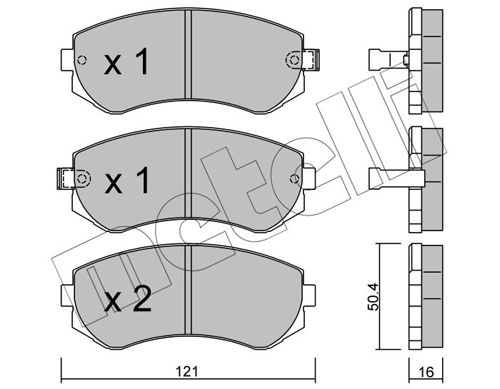 METELLI 22-0304-0 Brake Pad Set, disc brake