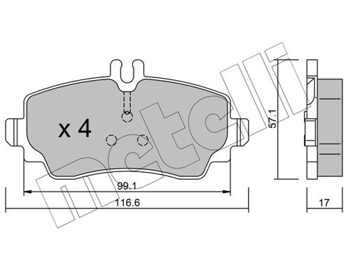 METELLI 22-0310-0 Brake Pad Set, disc brake