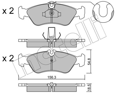 METELLI 22-0311-0 Brake Pad Set, disc brake