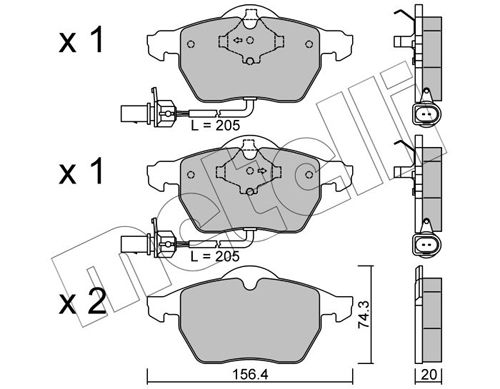 METELLI 22-0314-0 Brake Pad Set, disc brake