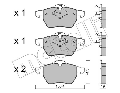 METELLI 22-0314-1 Brake Pad Set, disc brake