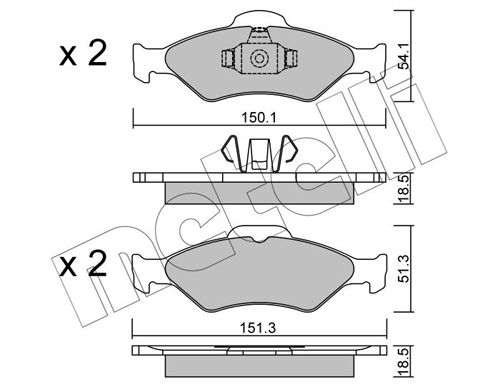 METELLI 22-0315-0 Brake Pad Set, disc brake