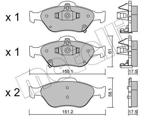METELLI 22-0316-1 Brake Pad Set, disc brake