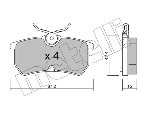 METELLI 22-0317-0 Brake Pad Set, disc brake
