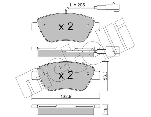 METELLI 22-0321-3 Brake Pad Set, disc brake