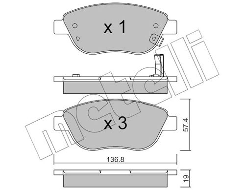 METELLI 22-0322-2 Brake Pad Set, disc brake