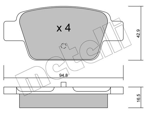 METELLI 22-0323-0 Brake Pad Set, disc brake