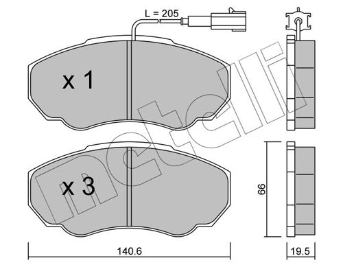 METELLI 22-0325-0 Brake Pad Set, disc brake