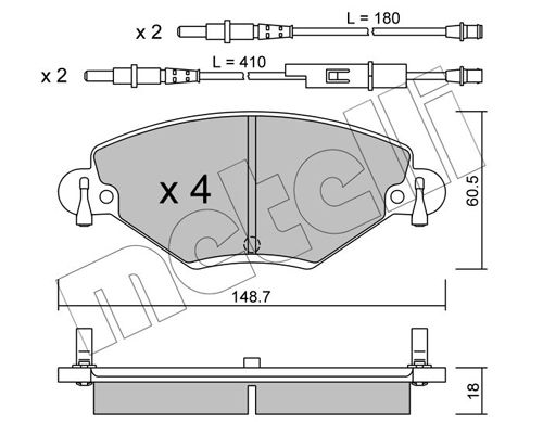 METELLI 22-0331-0 Brake Pad Set, disc brake
