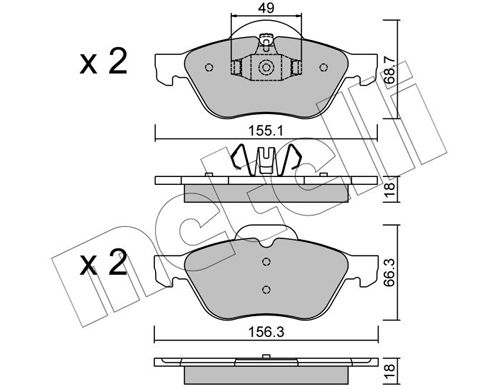 METELLI 22-0335-1 Brake Pad Set, disc brake