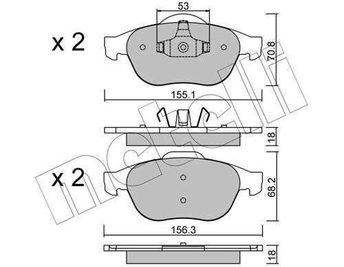 METELLI 22-0336-0 Brake Pad Set, disc brake