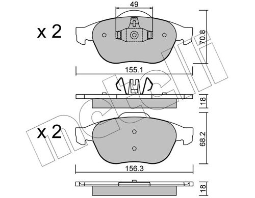 METELLI 22-0336-2 Brake Pad Set, disc brake