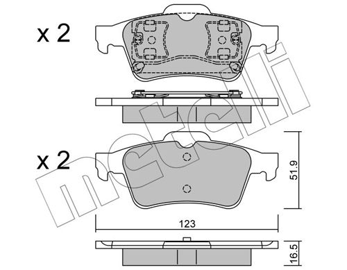 METELLI 22-0337-0 Brake Pad Set, disc brake