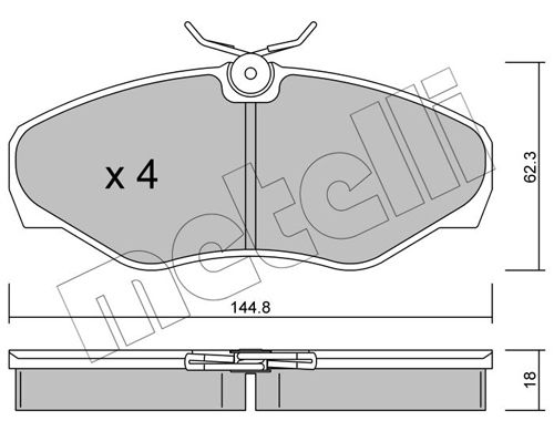 METELLI 22-0338-2 Brake Pad Set, disc brake